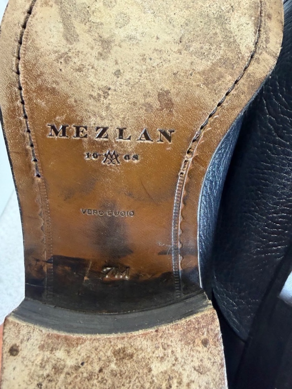 Mezlan 12807 Black Leather Slip On Loafers Dress Shoes Mens US 7 M - Picture 3 of 9